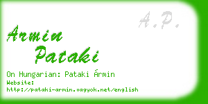armin pataki business card