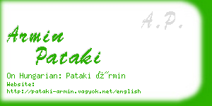 armin pataki business card